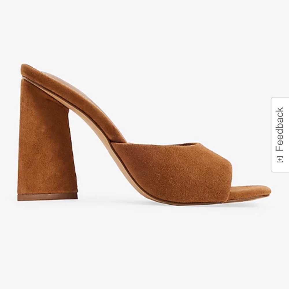 Suede Wide Block Heel Sandals